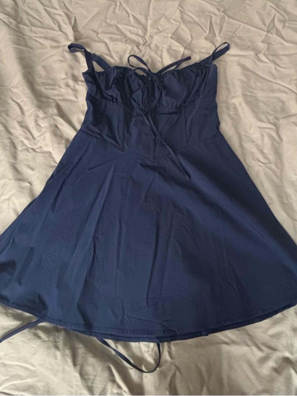 Navy Blue peasant-style Sundress